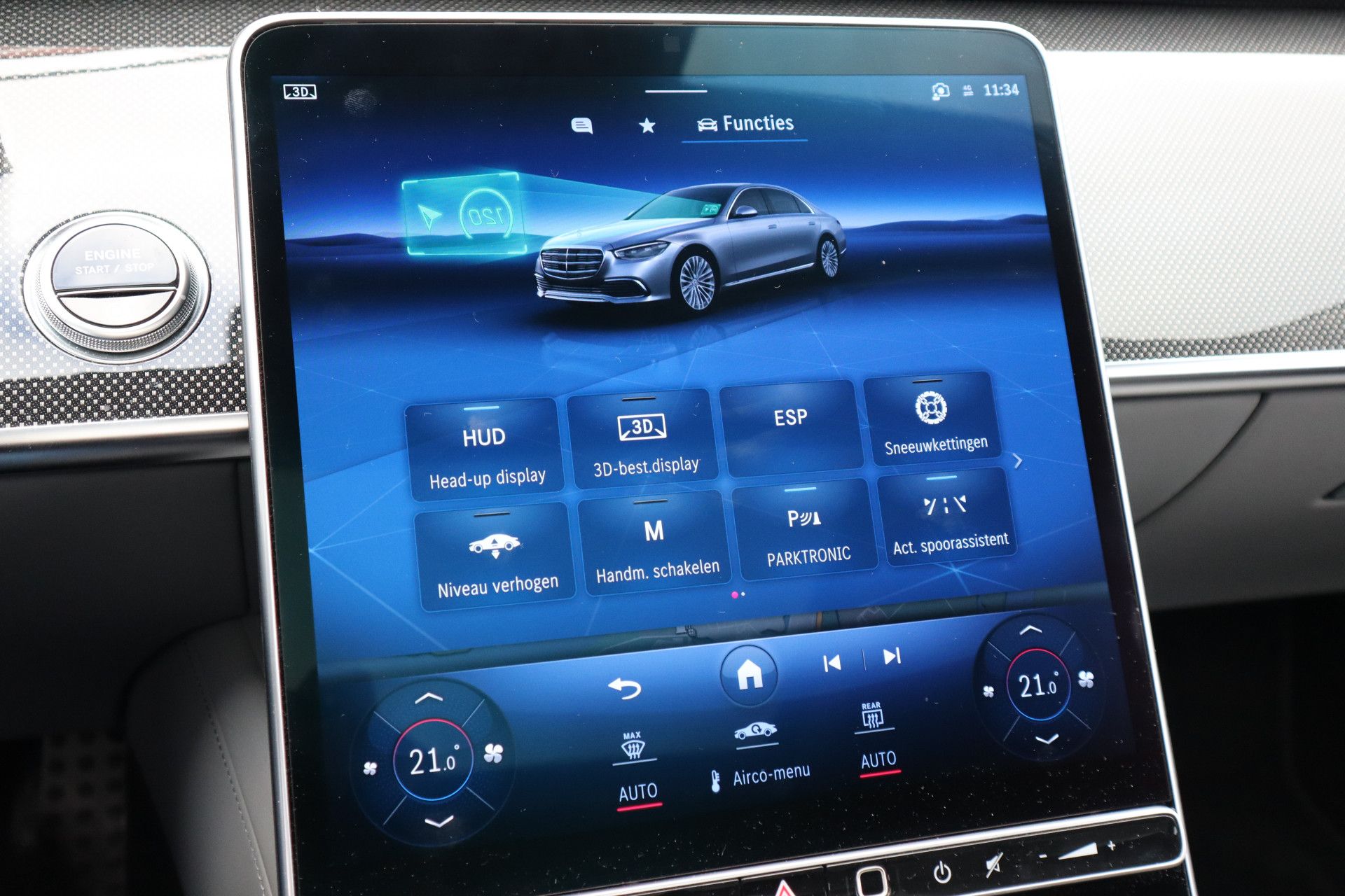 Afbeelding Mercedes-Benz S-Klasse 580 4MATIC Lang | Brabus 571pk, AMG-Line, Burmester High End 4D, Achterasbesturing, Rij-assistentie Plus pakket, Digital Light, Standkachel, Zonweringspakket, Zitklima