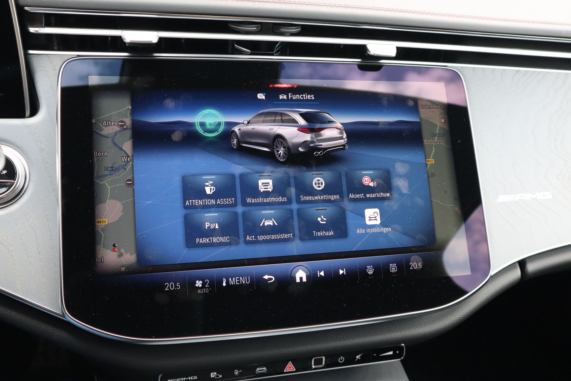 Afbeelding Mercedes-AMG E-Klasse Estate  53 Hybrid 4MATIC+ | Pano, Distronic, Apple Carplay, Trekhaak, 360 Camera, Memory, Stoelverw., Stuurverw.